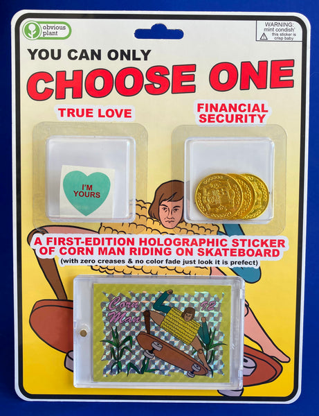 Corn Man Holographic Sticker
