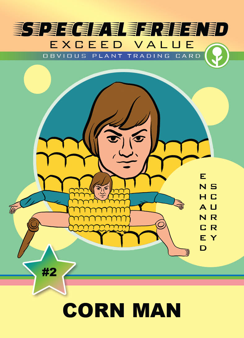 Corn Man Trading Card